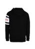 Givenchy Logo Embroidered Stripe Hoodie, &pound;220, Clothing, Black/White, Cotton, Back view