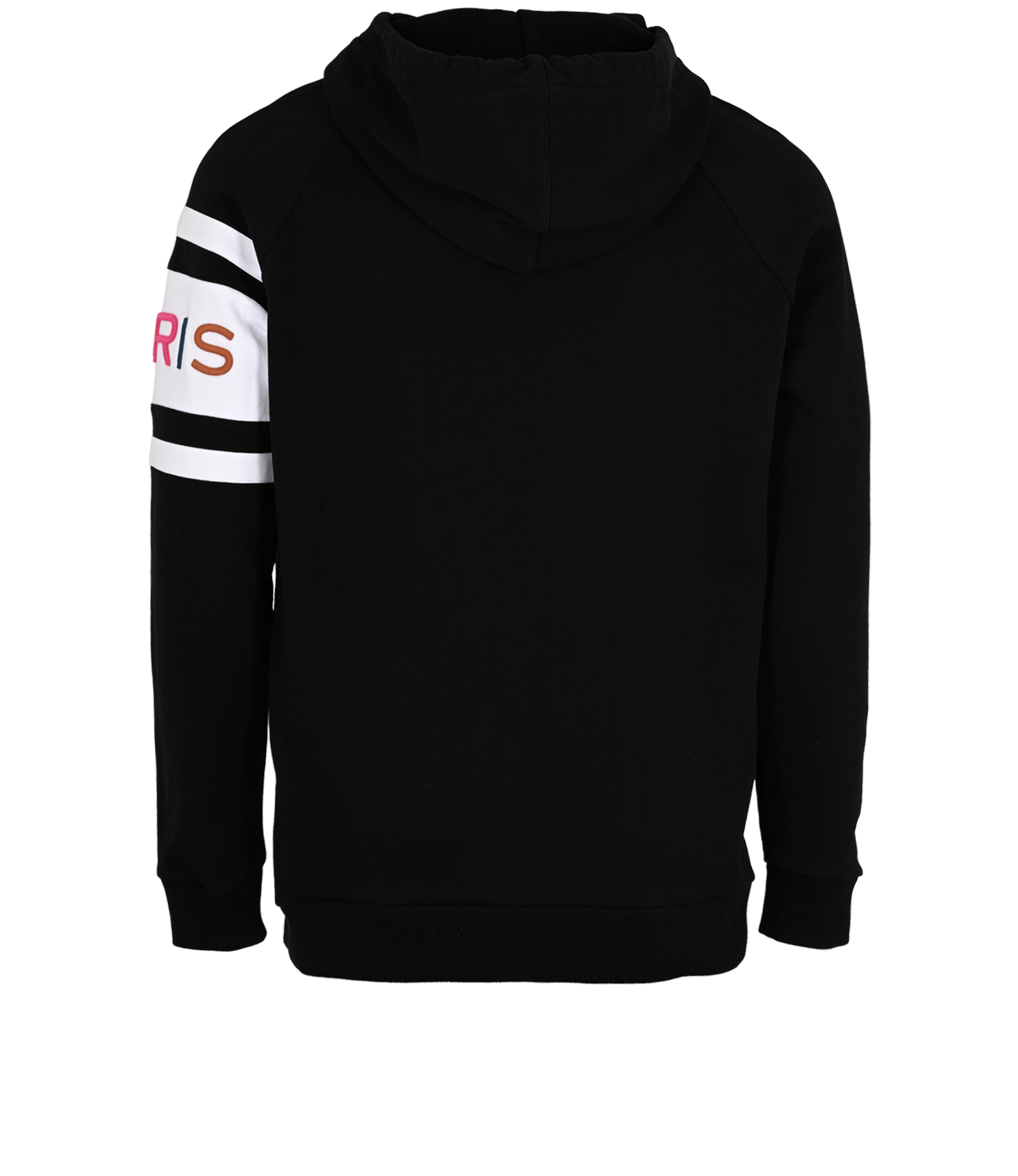 Givenchy Logo Embroidered Stripe Hoodie, &pound;220, Clothing, Black/White, Cotton, Back view