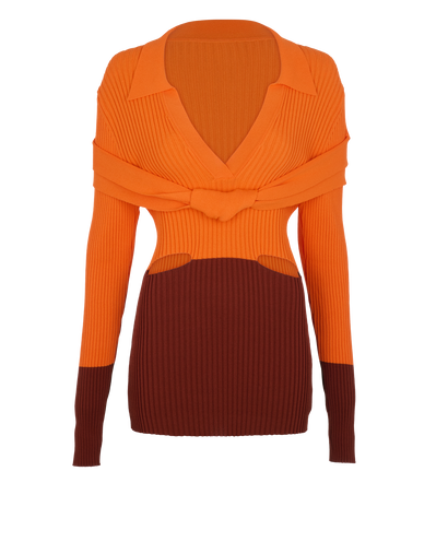 Jacquemus  Asco Jumper, £120, Clothing, Brown/Orange, Viscose, Front view
