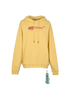 Off-White Spray-Effect Logo Hoodie, £210, Clothing, Yellow, Cotton, Front view