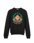 Casablanca Casa Crest Embroidered Jumper, &pound;150, Clothing, Black, Cotton, Front view