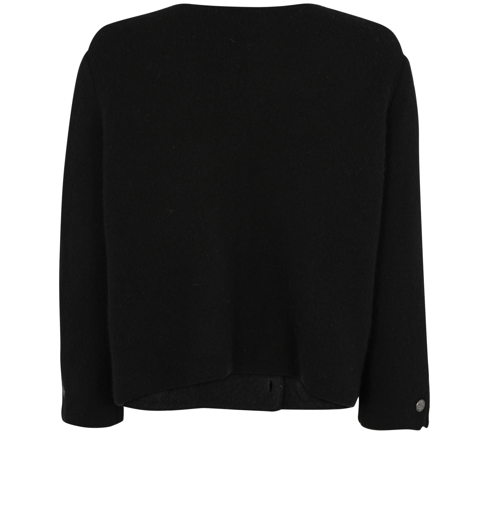 Chanel Double Breasted Cardigan, &pound;1,200, Clothing, Black, Cashmere, Back view