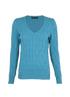 Loro Piana V Neck Jumper, £295, Clothing, Blue, Cashmere, Front view