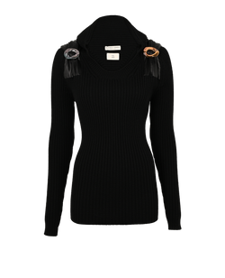 Bottega Veneta Knit Pullover, Wool, Black, Sz S, 3*