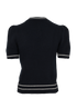 Christian Dior Logo Short Sleeve Jumper, £650, Clothing, Navy, Cashmere/Wool, Back view
