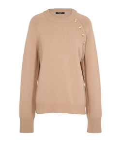 Balmain Knit Jumper, Wool, Beige, UK16, 2*