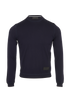 Prada Logo Tag Jumper, &pound;220, Clothing, Navy, Wool, Front view