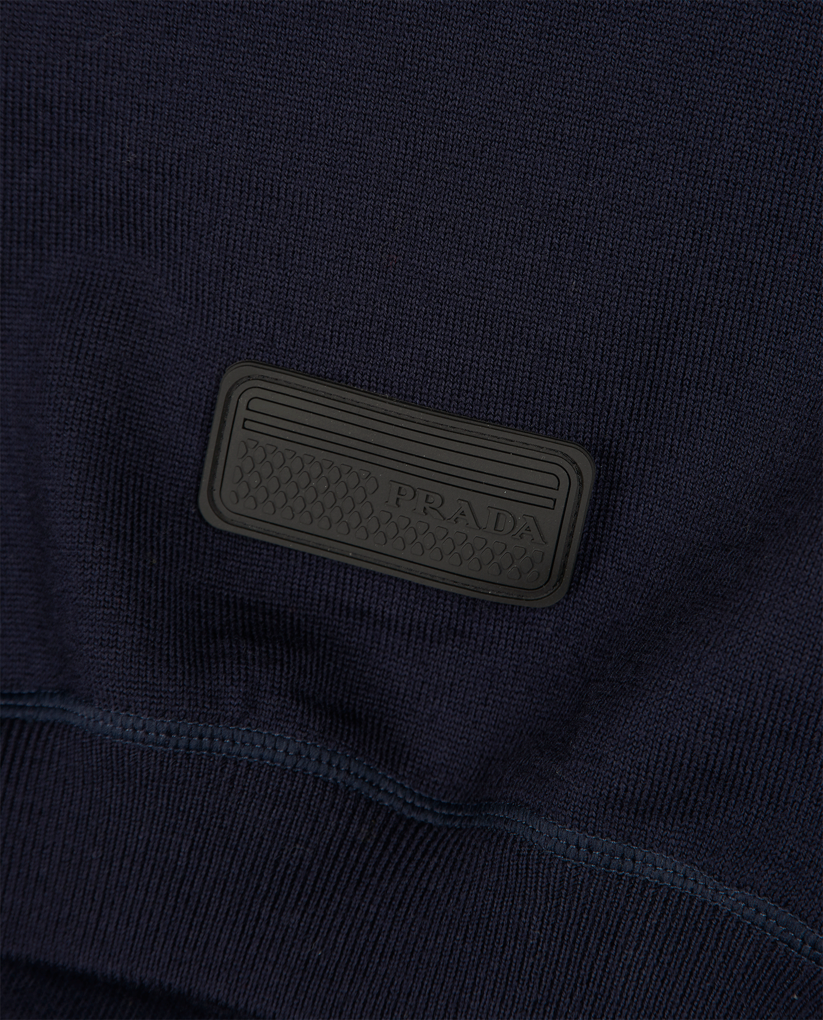 Prada Logo Tag Jumper, &pound;220, Clothing, Navy, Wool, Other view
