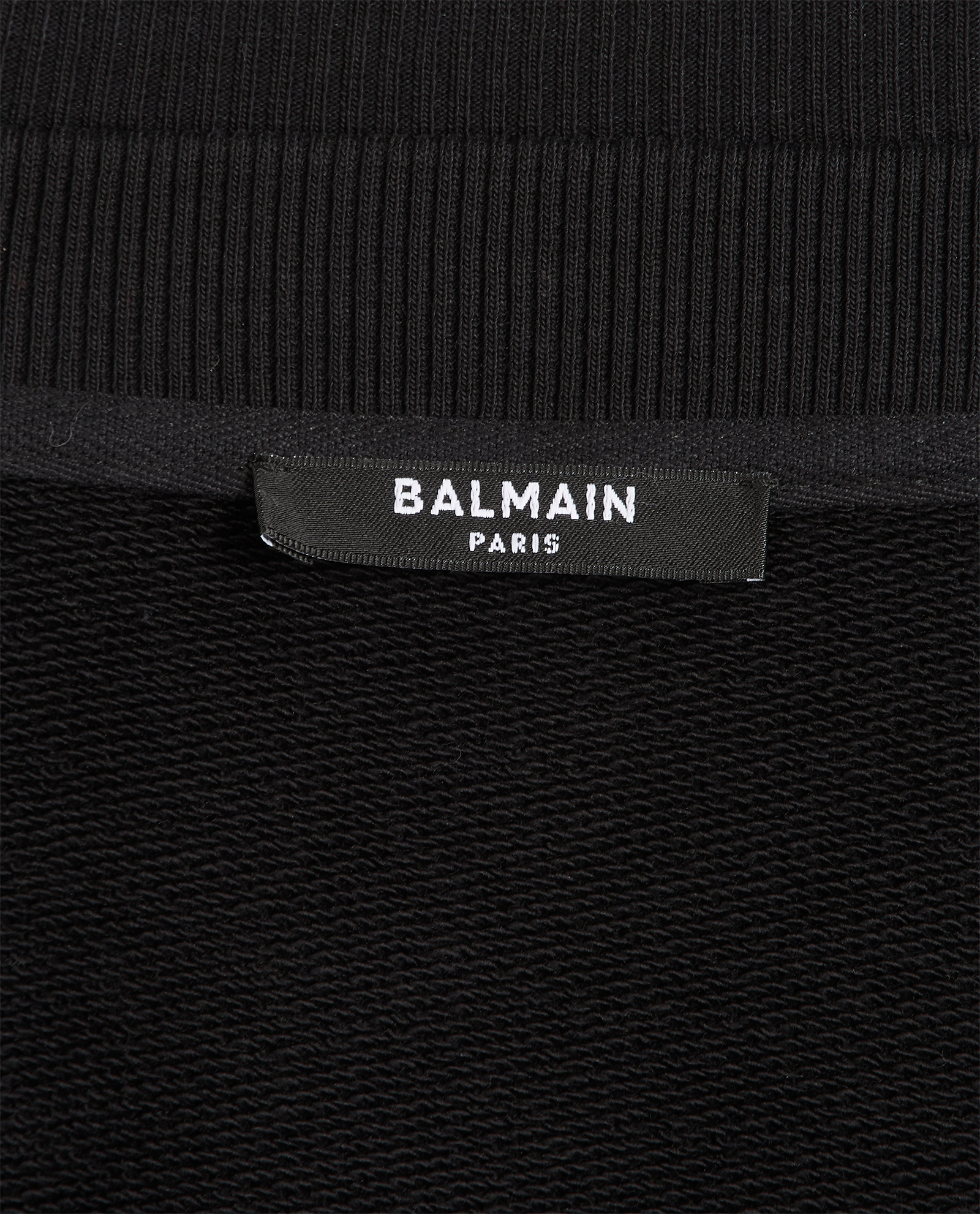 Balmain Embossed Logo Sweatshirt, &pound;250, Clothing, Black, Cotton, Other view