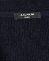 Balmain Logo Zipped Hooded Cardigan, £280, Clothing, Navy, Cashmere/Wool, Other view