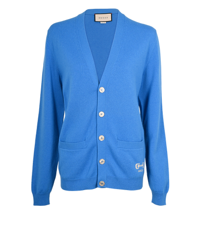 Gucci Horsebit Cardigan, &pound;395, Clothing, Blue, Cashmere, Front view