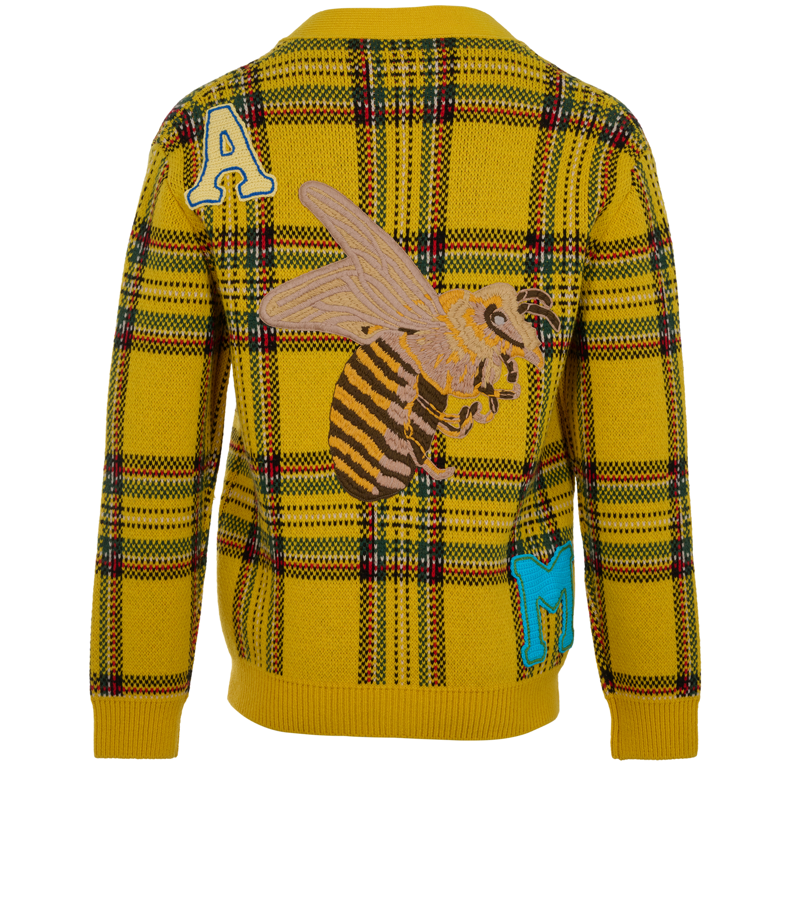 Gucci Bee Cardigan, &pound;350, Clothing, Yellow, Wool, Back view