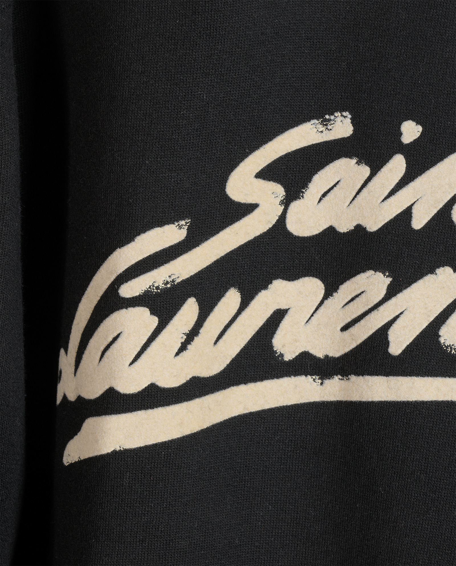 Saint Laurent Logo Hoodie, &pound;220, Clothing, Black, Cotton, Other view