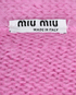 Miu Miu Logo Cardigan Mohair/Poly, &pound;495, Clothing, Pink/White, Mohair/Polyester (Polymer), Other view