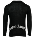Palm Angels Curved Logo Jumper, &pound;180, Clothing, Black, Cotton, Back view