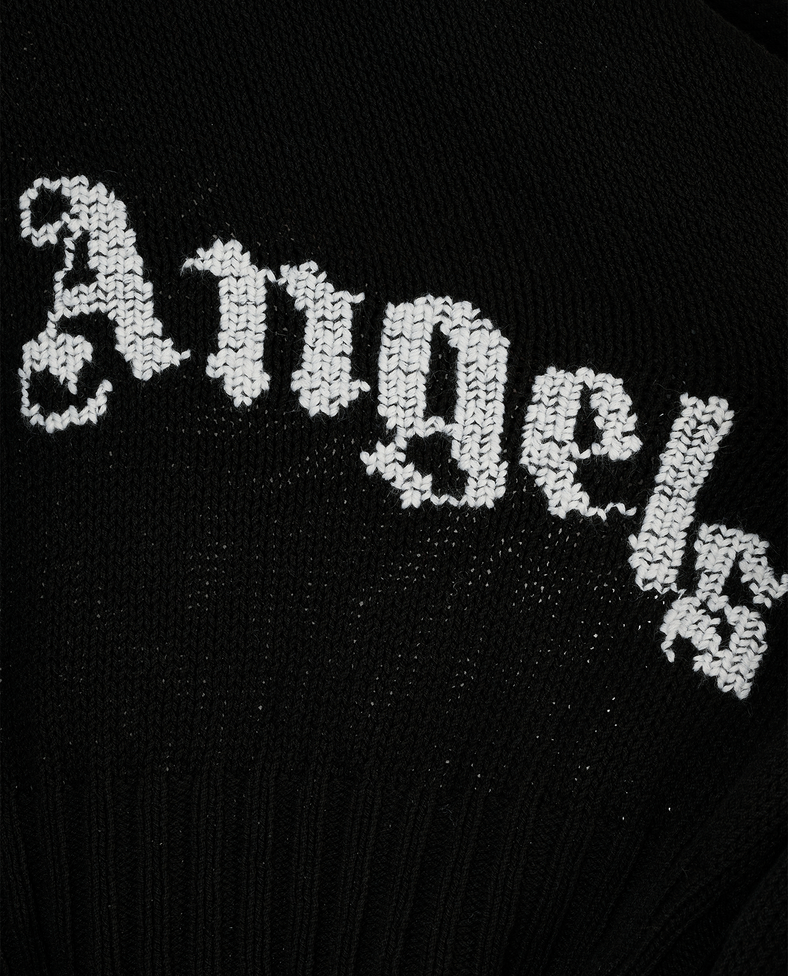 Palm Angels Curved Logo Jumper, &pound;180, Clothing, Black, Cotton, Other view