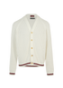 Gucci 2024 Web Trim Knit Cardigan, &pound;395, Clothing, White, Cotton, Front view
