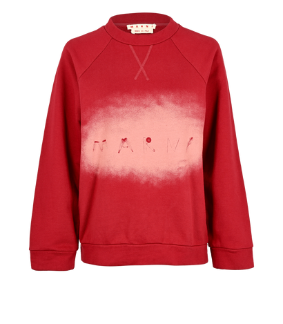 Marni Spray-Effect Jumper, &pound;110, Clothing, Red, Cotton, Front view