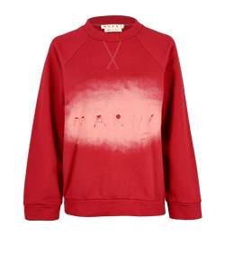 Marni Spray-Effect Jumper, Cotton, Red, UK 8, 3*
