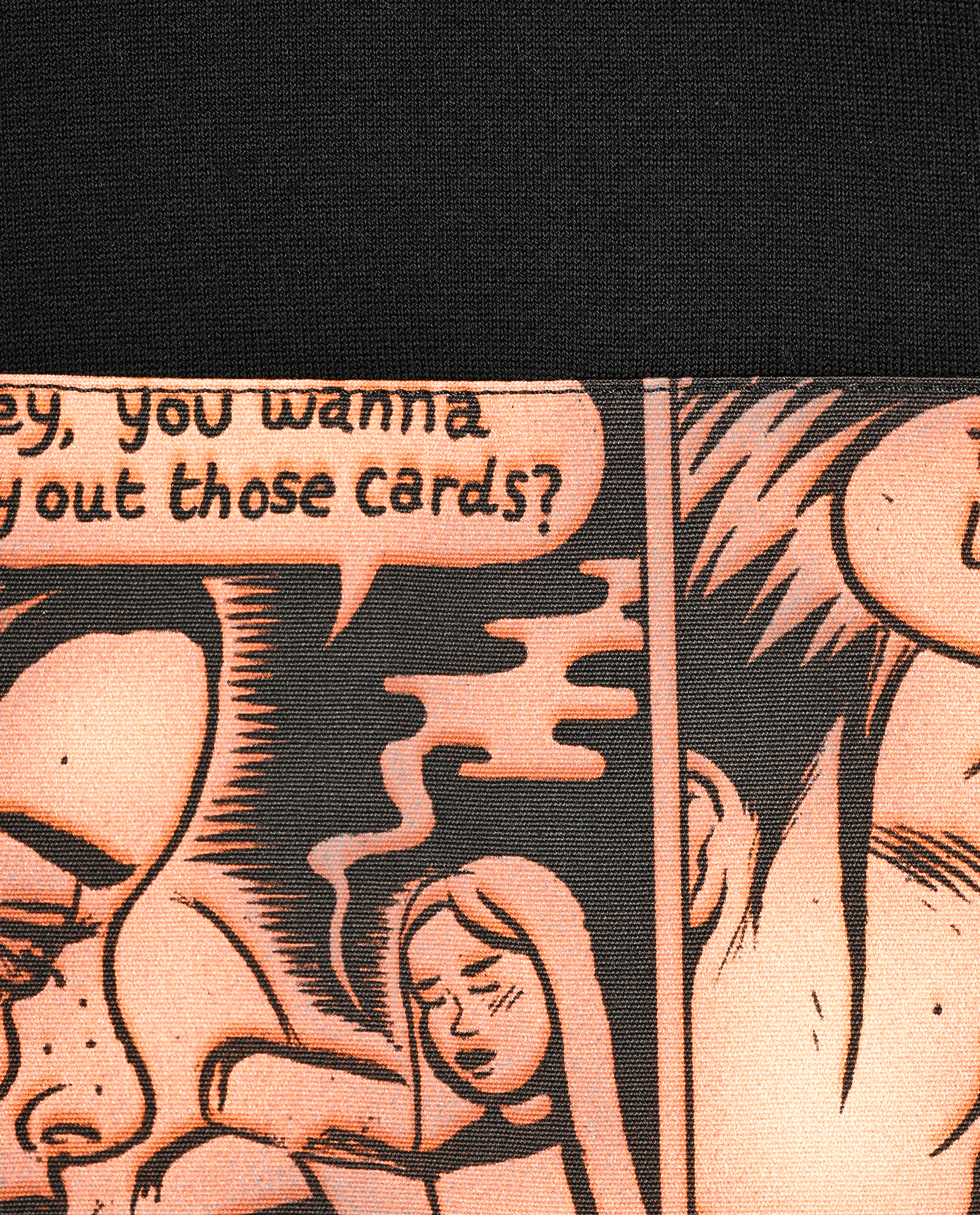 Prada Comic-Strip Print Jumper, &pound;175, Clothing, Black, Cotton/Polyester (Polymer), Other view