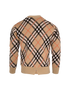 Burberry Check Jumper, &pound;350, Clothing, Beige, Mohair/Polyester Mix/Wool, Back view