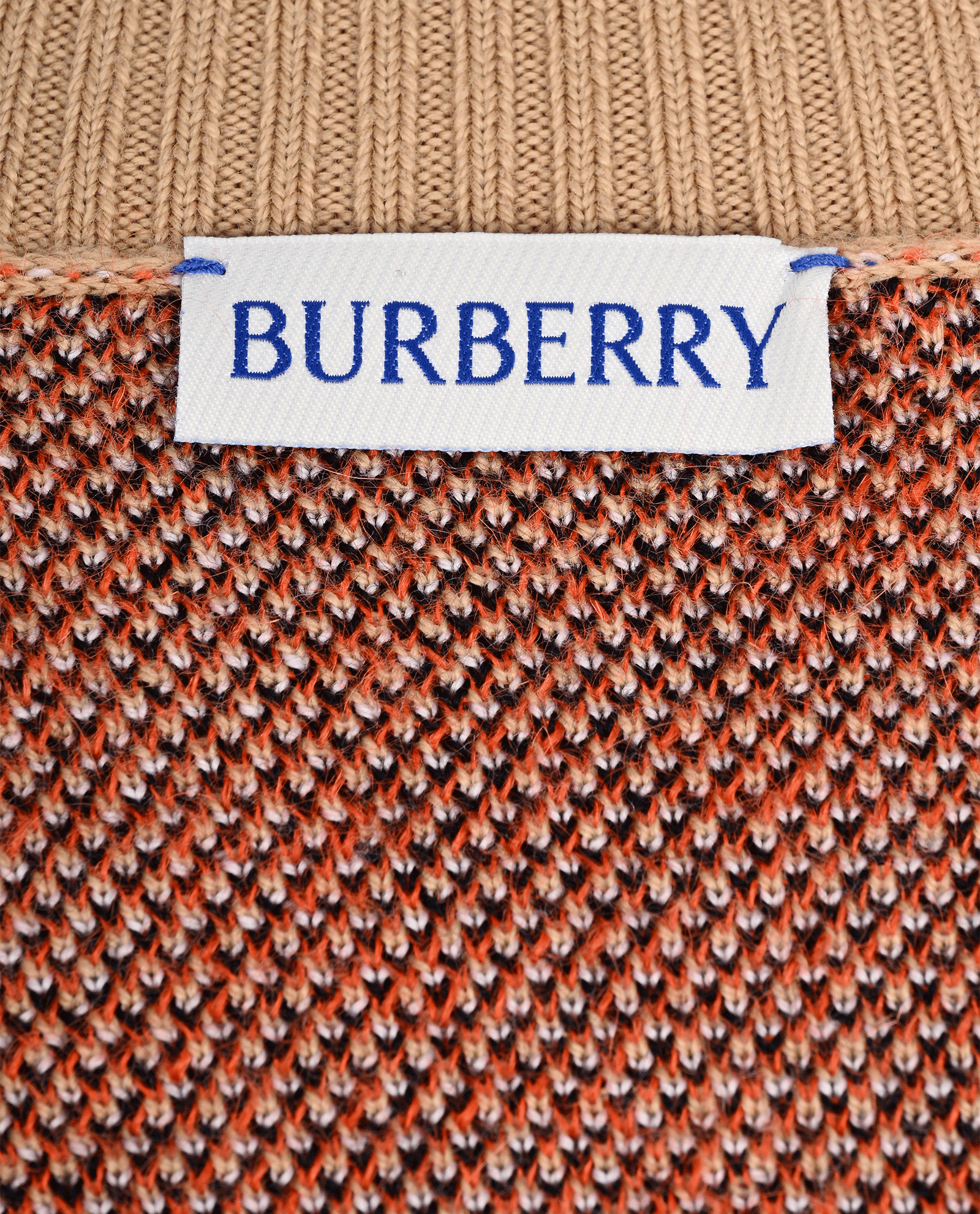Burberry Check Jumper, &pound;350, Clothing, Beige, Mohair/Polyester Mix/Wool, Other view