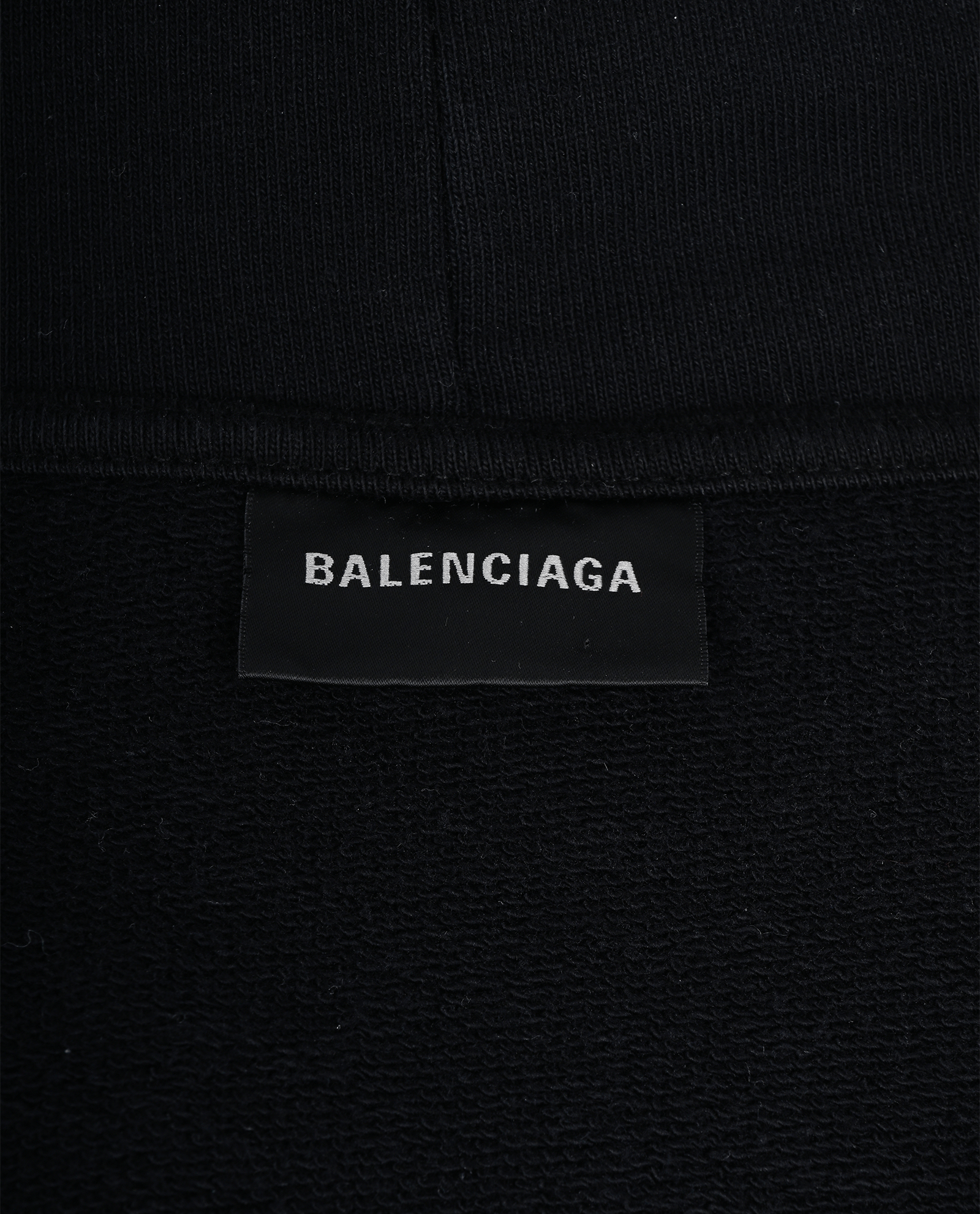 Balenciaga Oversized BB Spray Logo Hoodie, &pound;230, Clothing, Black, Cotton, Other view