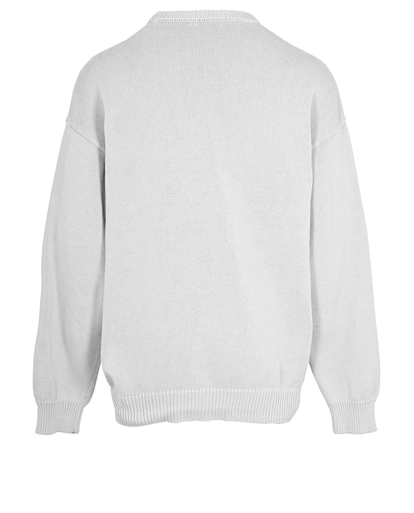 Balenciaga Double D Knit Crewneck, &pound;220, Clothing, Grey, Cotton, Back view