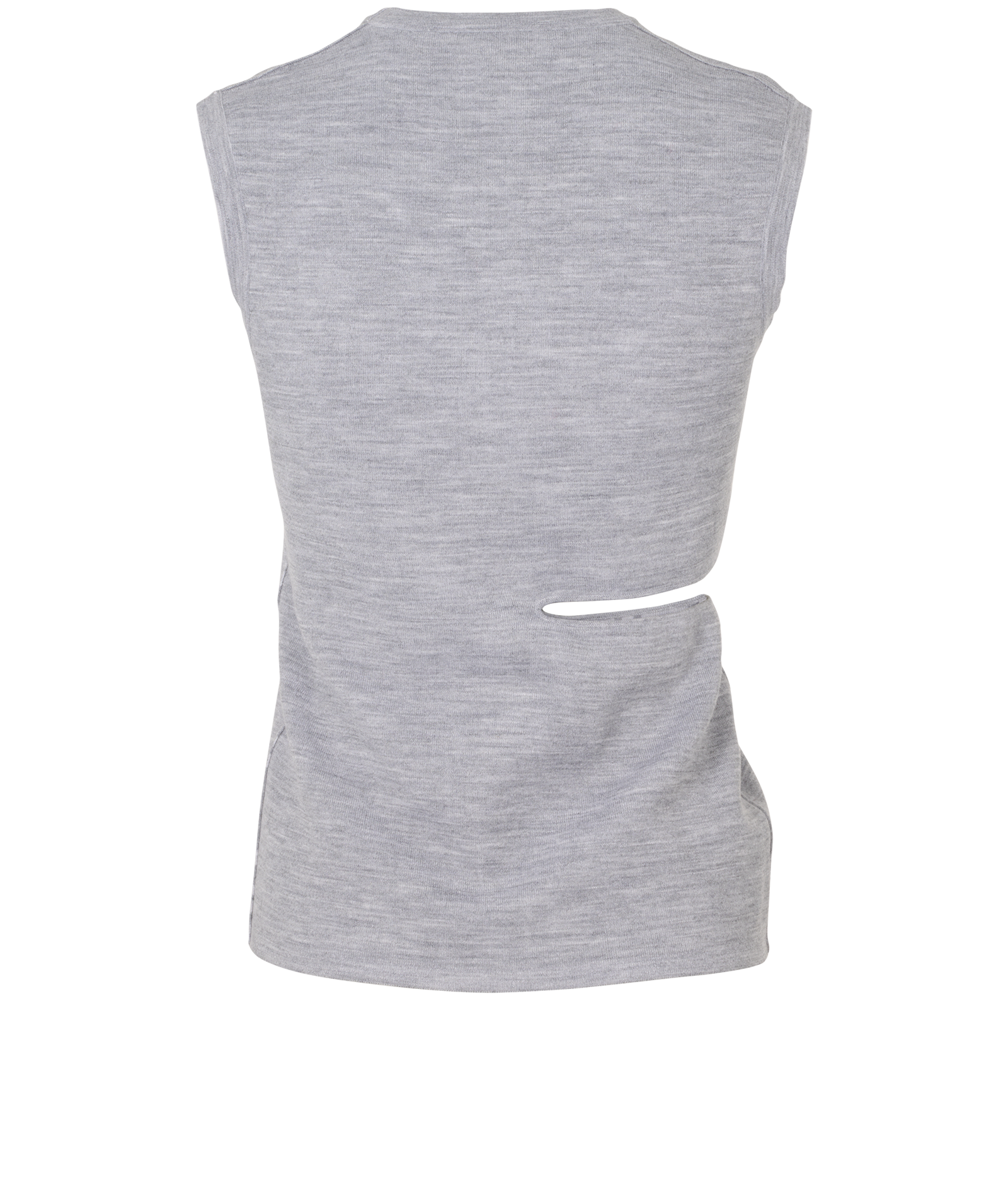 Fendi Sleeveless Knitted Top, &pound;280, Clothing, Grey, Wool, Back view