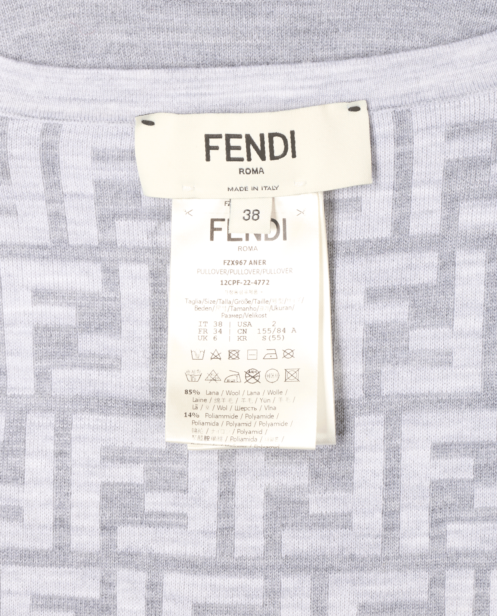 Fendi Sleeveless Knitted Top, &pound;280, Clothing, Grey, Wool, Other view