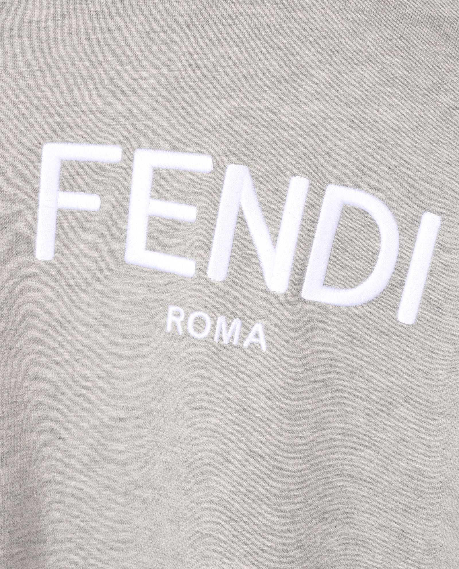 Fendi Logo Hoodie, &pound;250, Clothing, Grey/White, Cotton, Other view