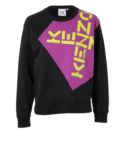 Kenzo Logo Sweatshirt, &pound;80, Clothing, Black, Cotton, Front view