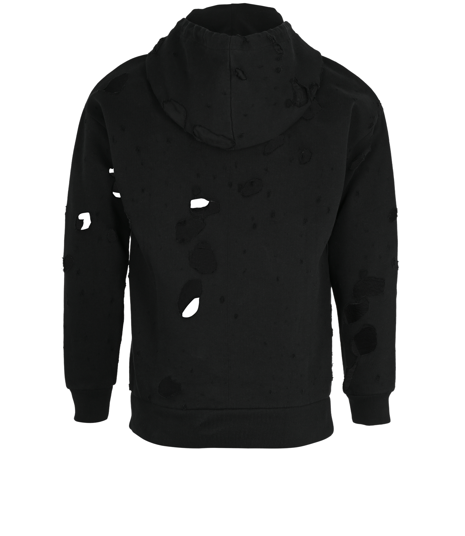 Givenchy Distressed Hoodie, &pound;220, Clothing, Black, Cotton, Back view