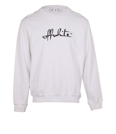 Off White Sweater, &pound;220, Clothing, White, Cotton, Front view