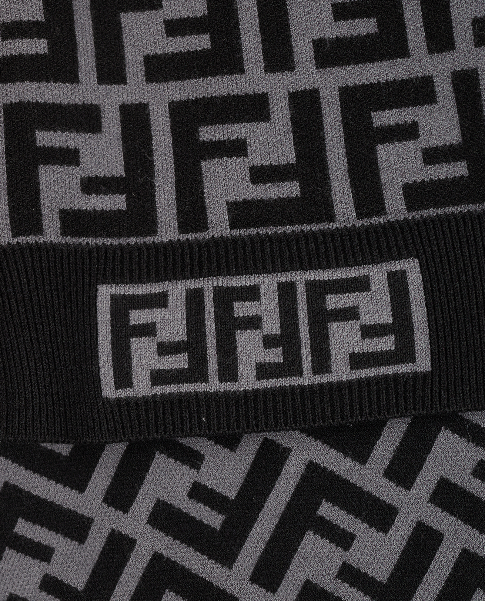 Fend FF Stretchy Jumper, &pound;375, Clothing, Black/Grey, Viscose, Other view