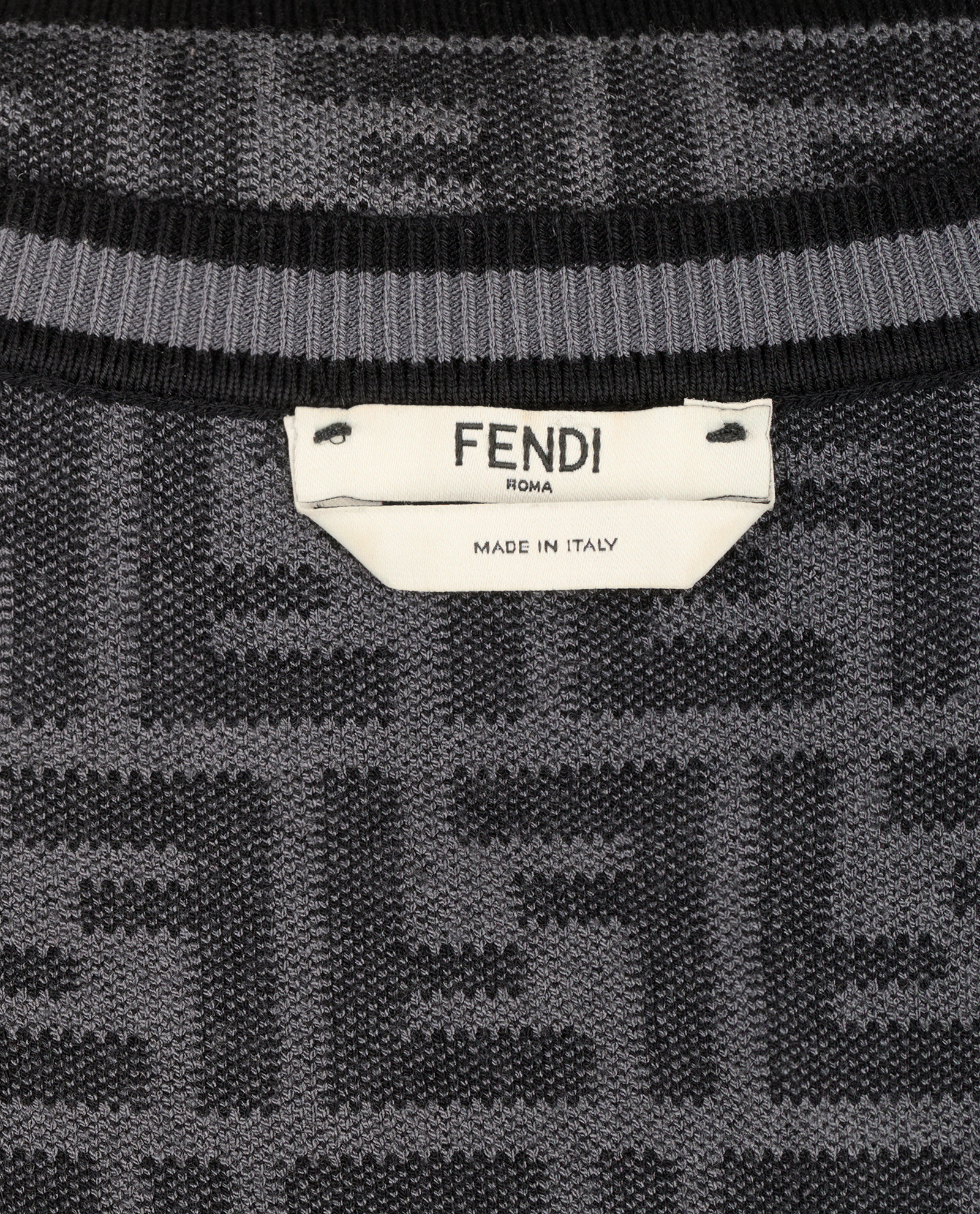 Fend FF Stretchy Jumper, &pound;375, Clothing, Black/Grey, Viscose, Other view