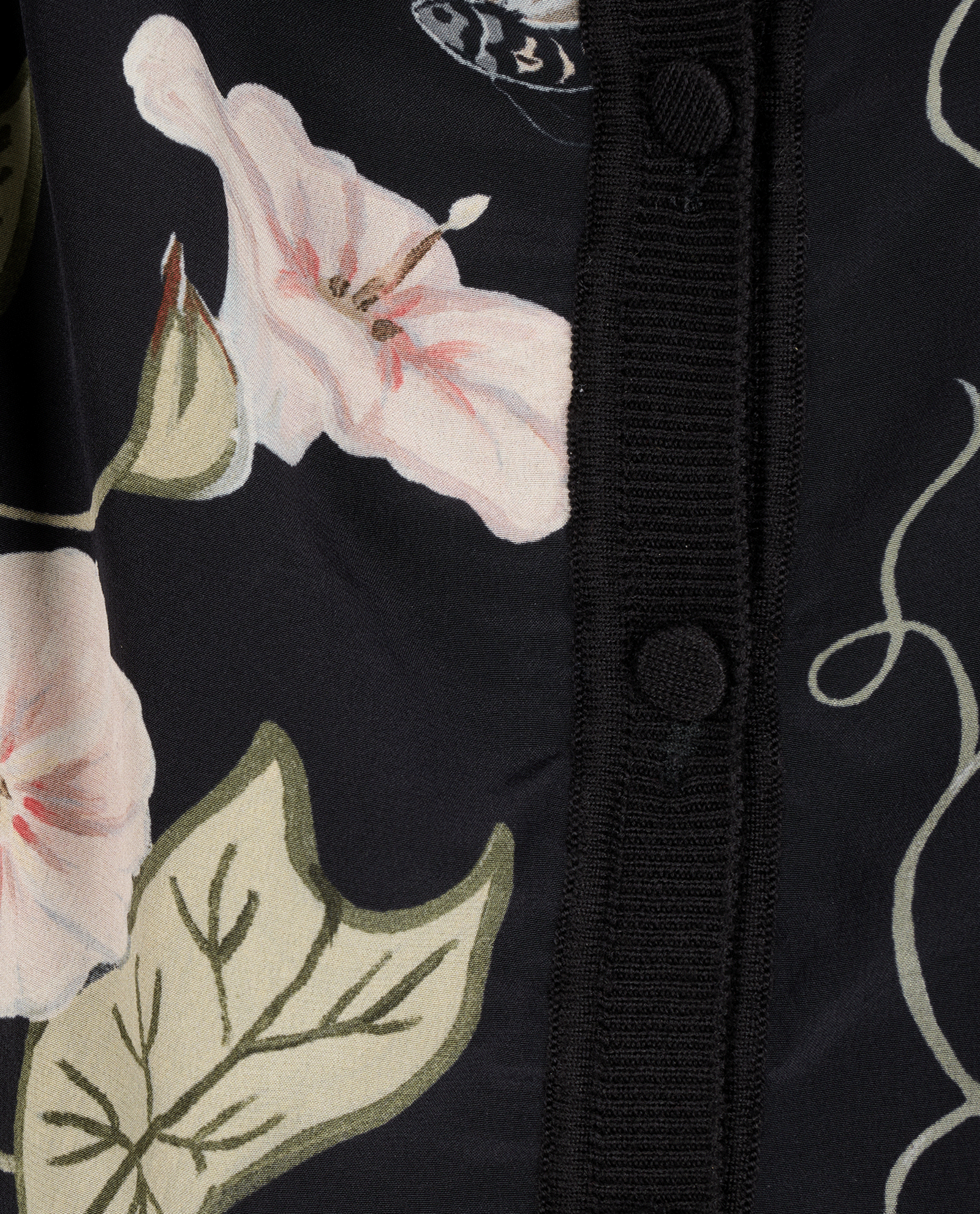 Gucci Floral Cardigan, &pound;110, Clothing, Black, Silk, Other view