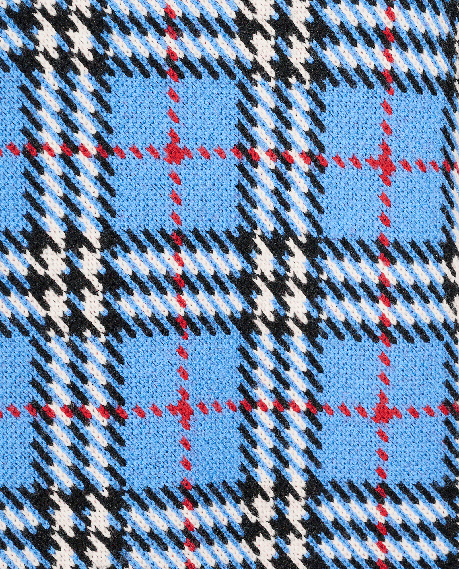 Burberry Knitted Plaid Jumper, &pound;230, Clothing, Blue, Wool, Other view