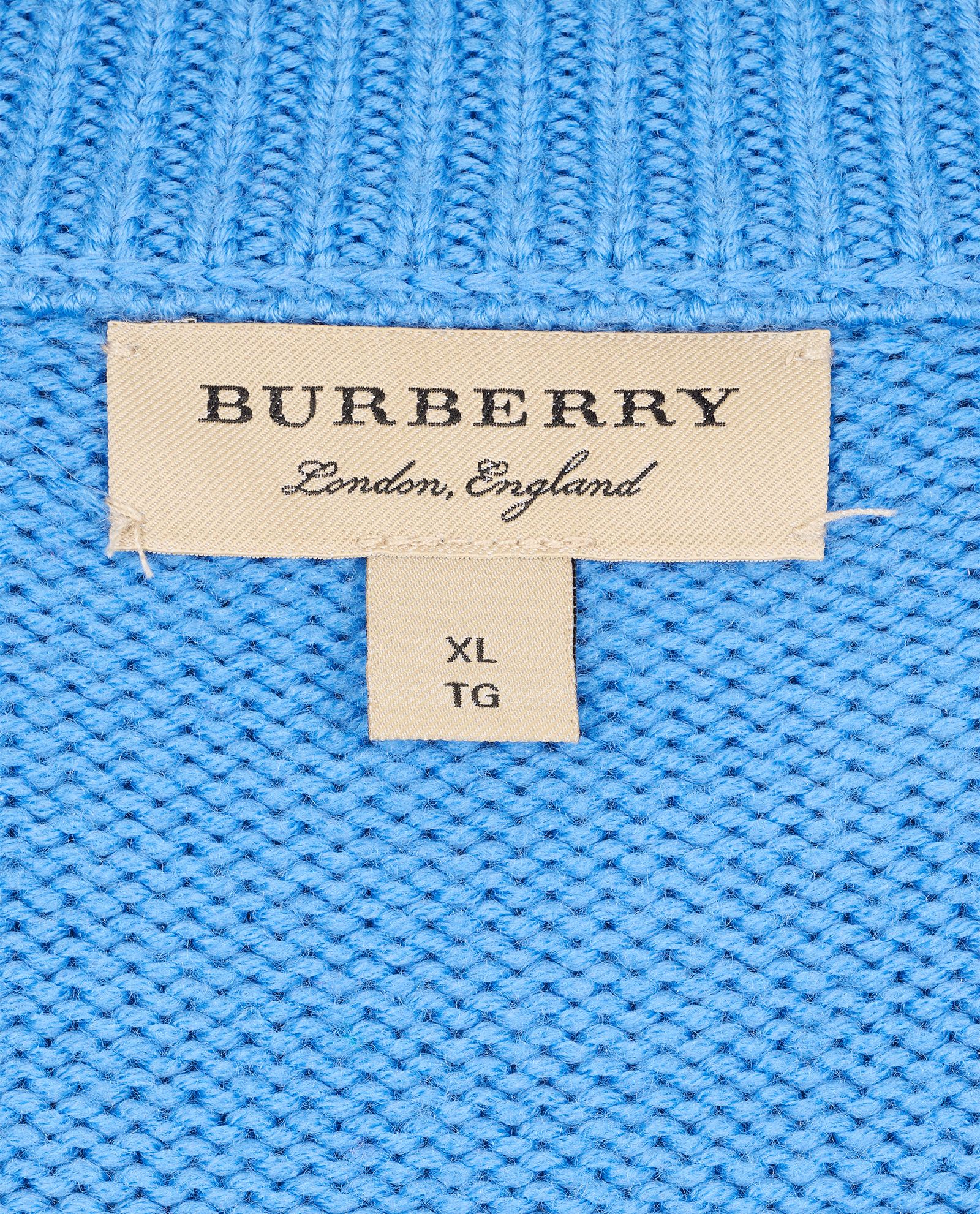 Burberry Knitted Plaid Jumper, &pound;230, Clothing, Blue, Wool, Other view