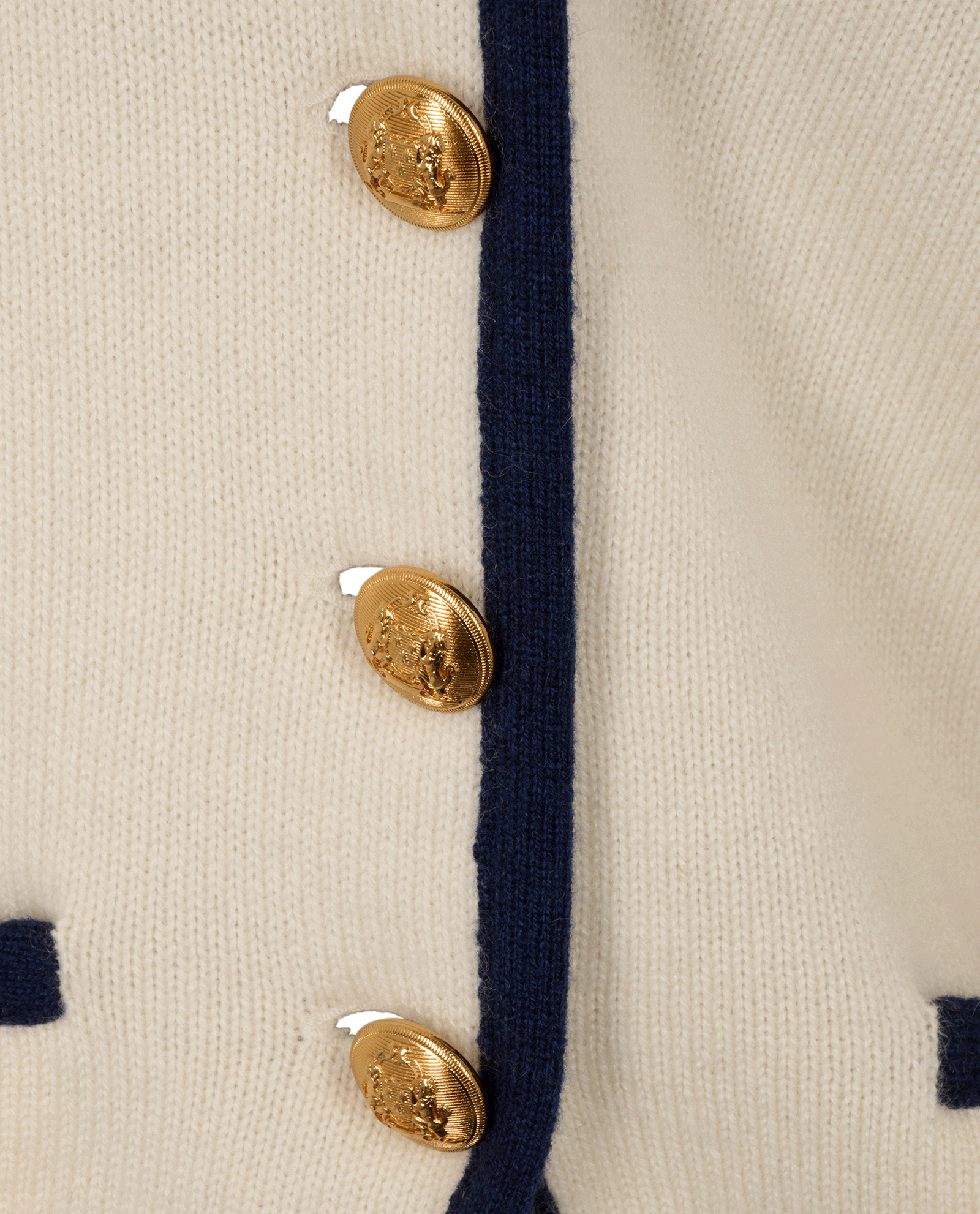 Celine Contrast-Trim Cardigan, &pound;595, Clothing, Cream, Cashmere, Other view