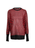 Dolce & Gabbana Semi Sheer Jumper, &pound;180, Clothing, Black/Red, Polyester (Polymer), Front view