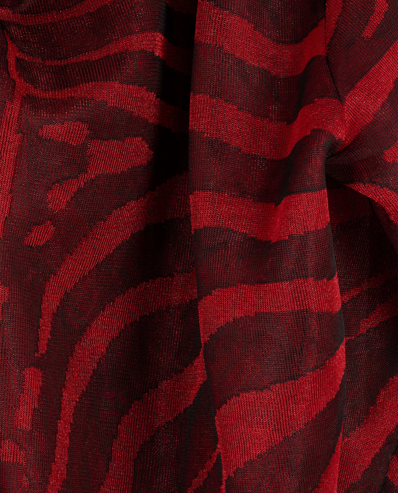 Dolce & Gabbana Semi Sheer Jumper, &pound;180, Clothing, Black/Red, Polyester (Polymer), Other view