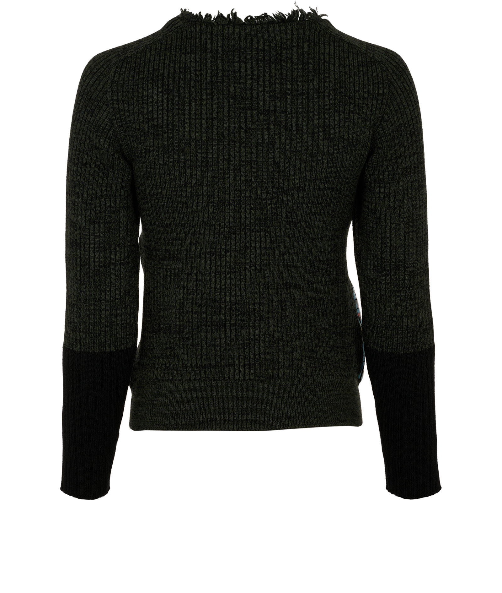 Louis Vuitton Mosaic Jumper, &pound;280, Clothing, Green, Wool, Back view
