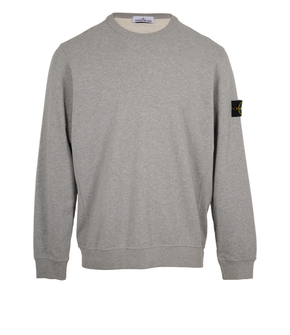 Stone Island Crewneck Sweater, &pound;150, Clothing, Grey, Cotton, Front view
