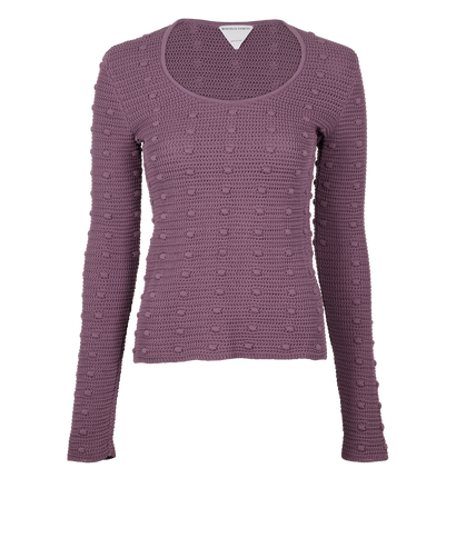 Bottega Veneta Bobble Jumper, &pound;90, Clothing, Purple, Cotton, Front view