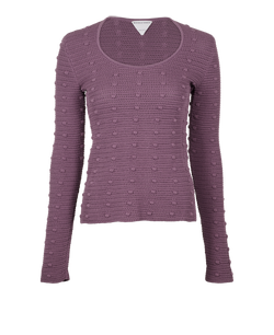 Bottega Veneta Bobble Jumper, Cotton, Purple, Sz M, 3*