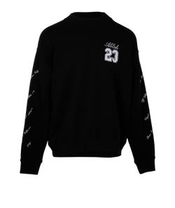 Off-White Embroidered 23 Abloh Jumper, Mens, Cotton, Black, Sz XL, 3*