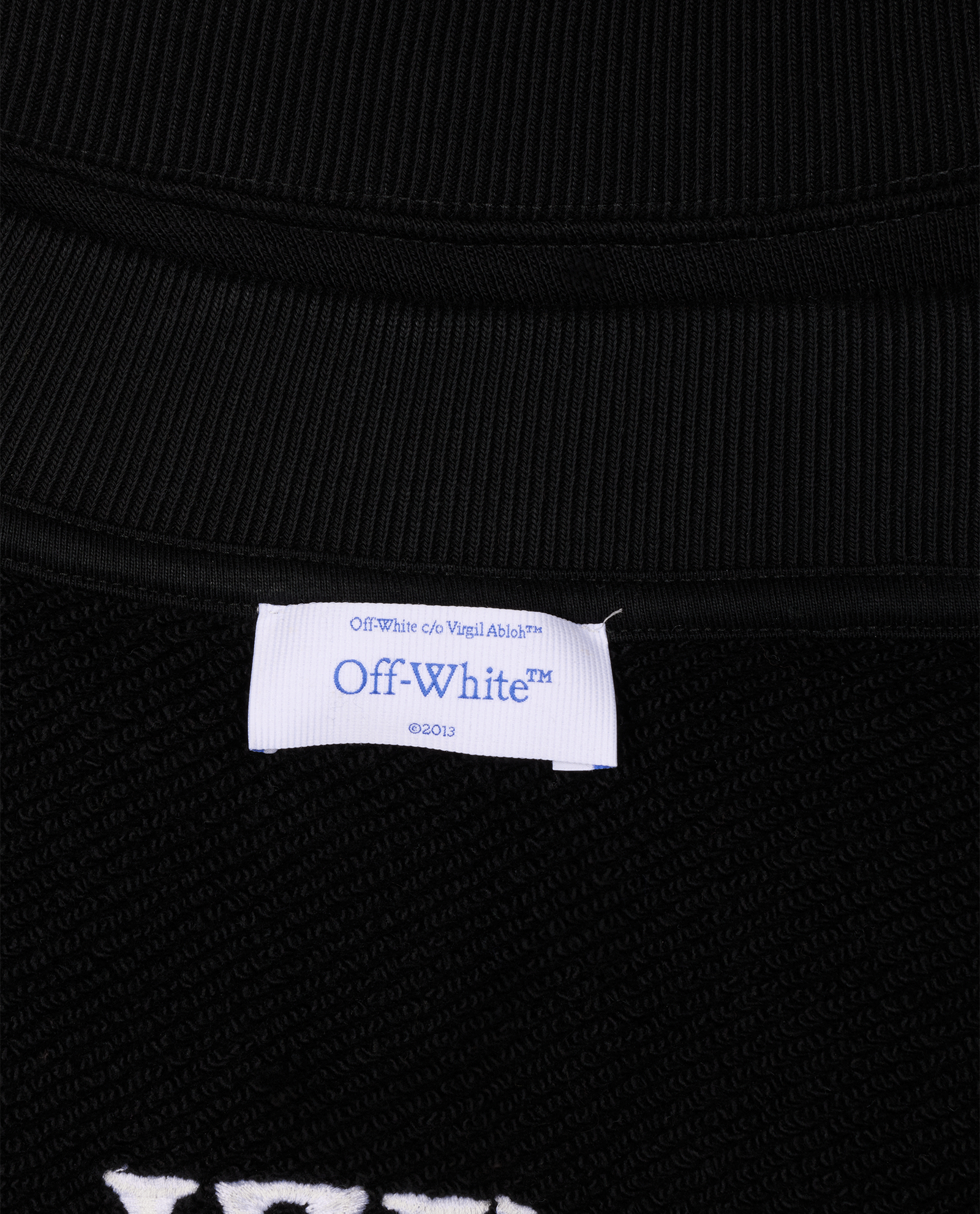 Off-White Embroidered 23 Abloh Jumper, &pound;230, Clothing, Black, Cotton, Other view