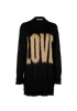 Givenchy Oversized Love Jumper, &pound;220, Clothing, Black, Mohair, Front view