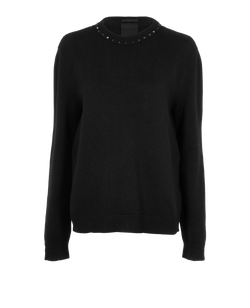 Valentino Rockstud Jumper, Cashmere, Black, Sz S, 2*